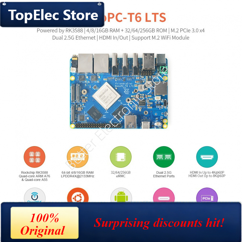 Nanopc T6 16Gb - Placa de Desenvolvimento TopElec NanoPC-T6 LTS